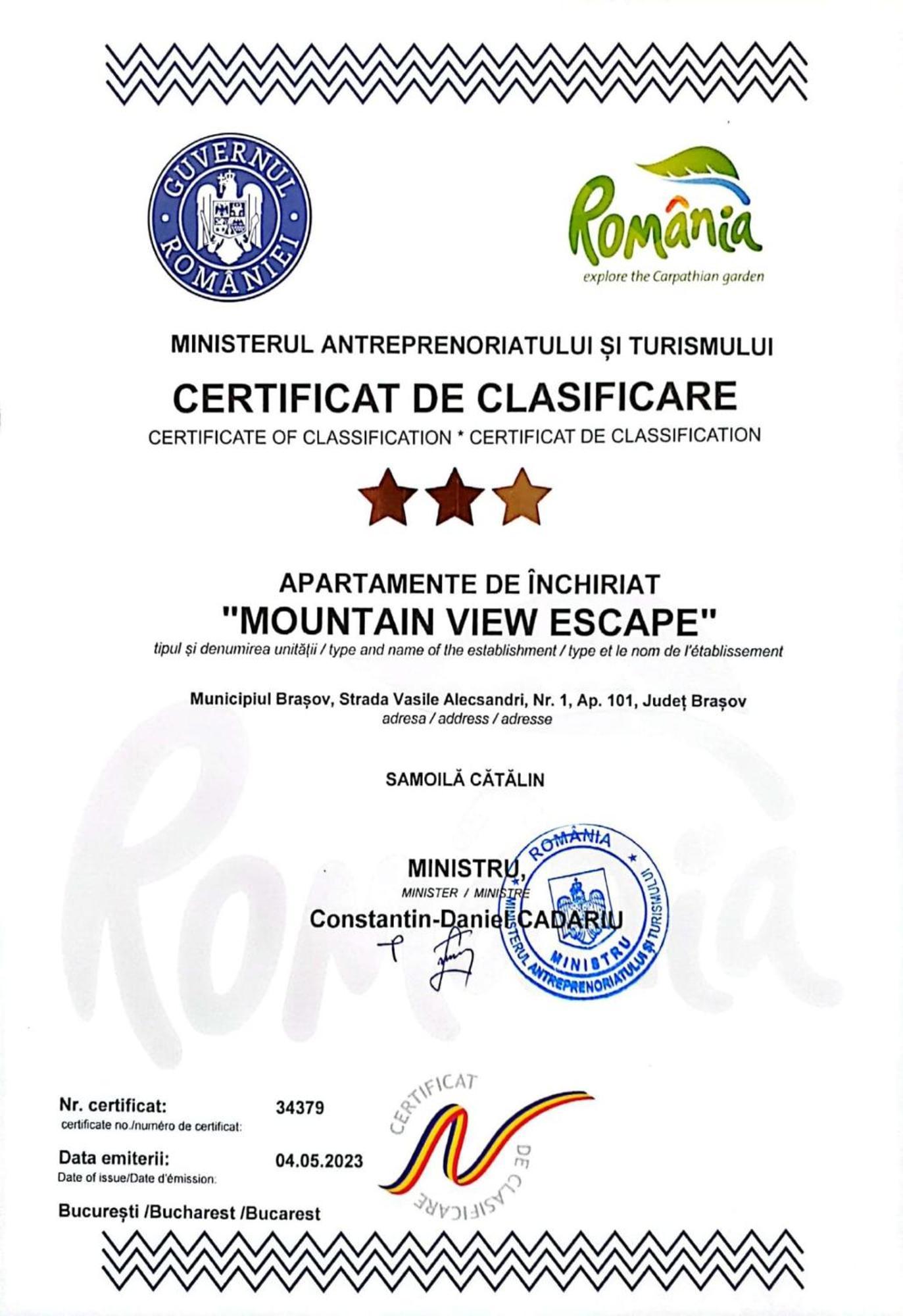 Mountain View Escape Apartment บราชอฟ ภายนอก รูปภาพ